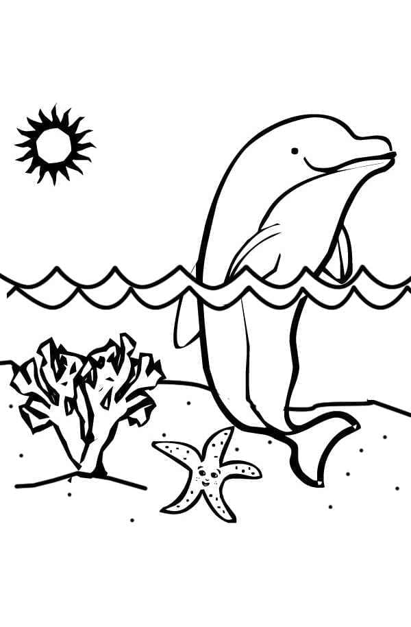Desenho de o Golfinho para Colorir