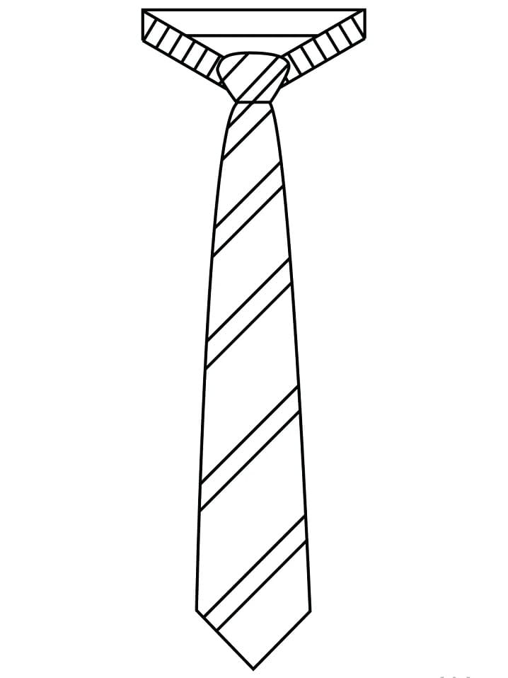 Desenho de Gravata Listrada para Colorir