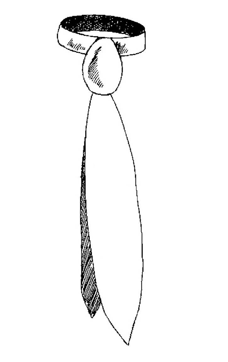 Desenho Gravata Bonita para Colorir
