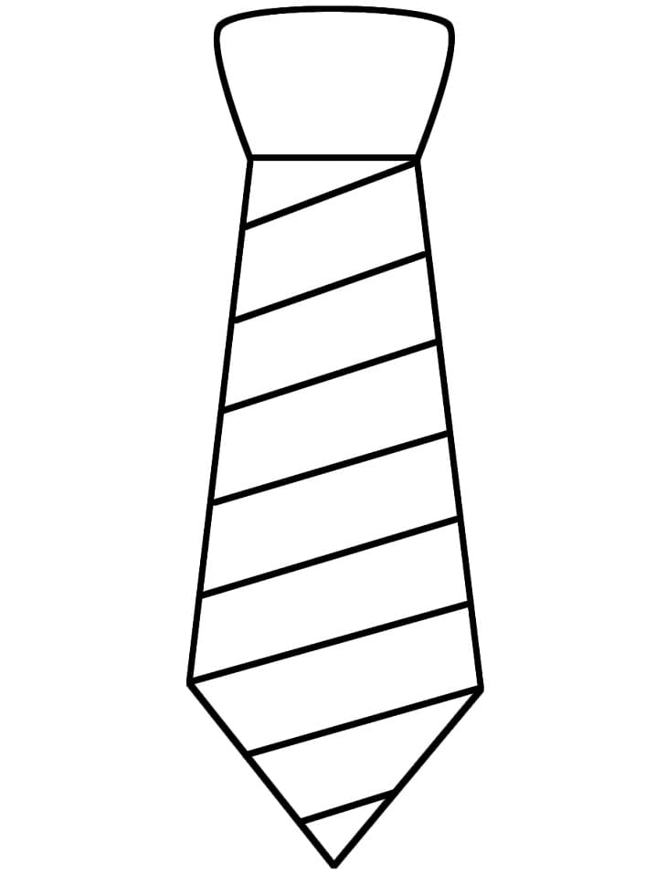 Desenho Gravata com Listras para Colorir