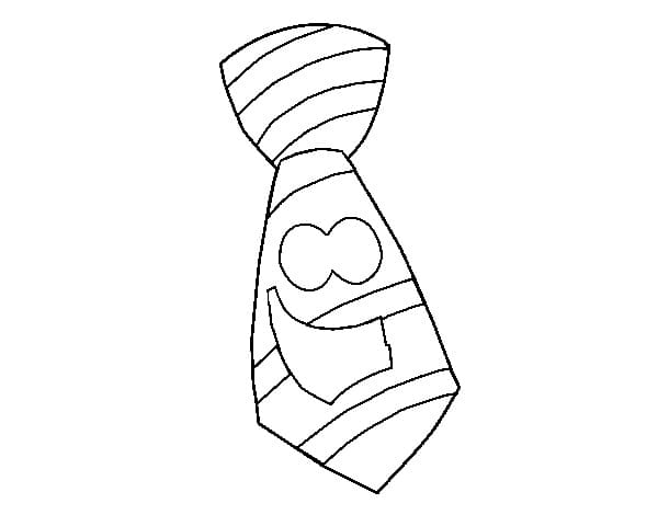 Desenho Gravata de Desenho Animado para Colorir