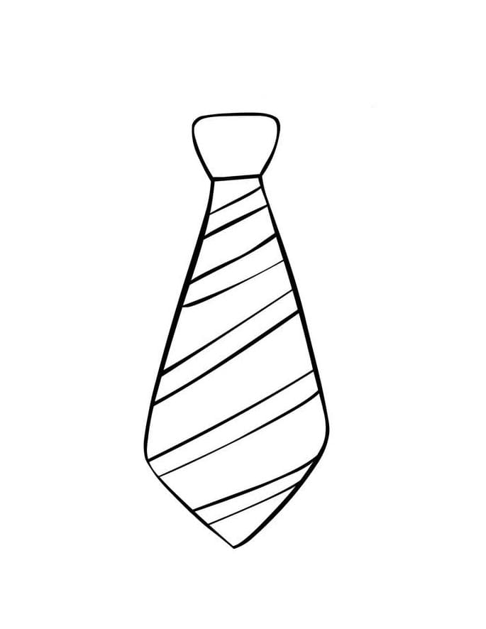 Desenho Gravata de Listras na Diagonal para Colorir