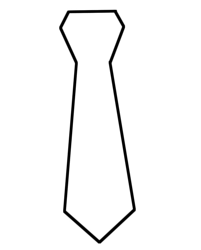 Desenho Gravata Fácil para Colorir