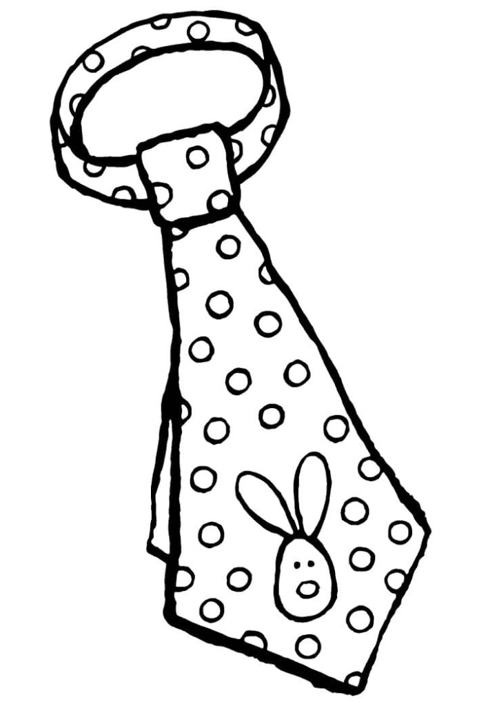 Desenho Gravata Fofa para Colorir