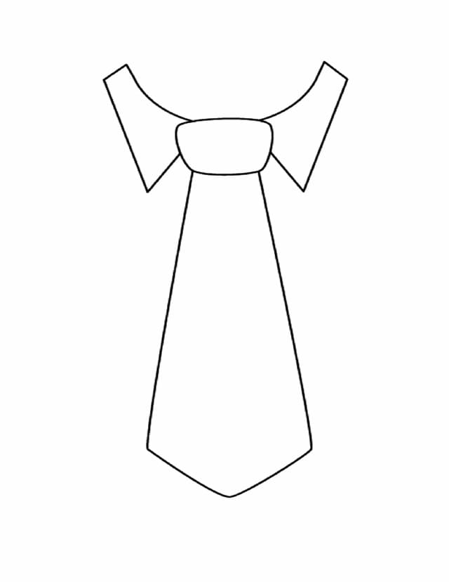 Desenho Gravata Lisa para Colorir