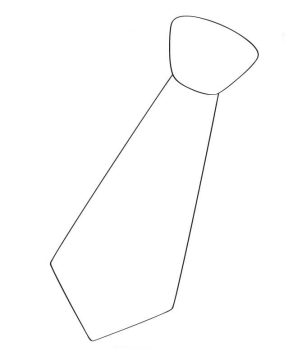Desenho Imagem de Gravata para Colorir