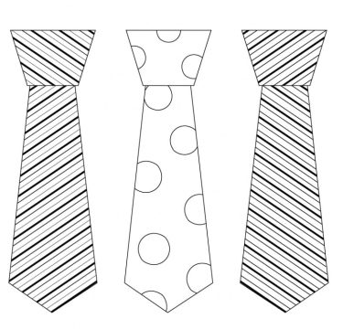 Desenho três Gravatas para Colorir