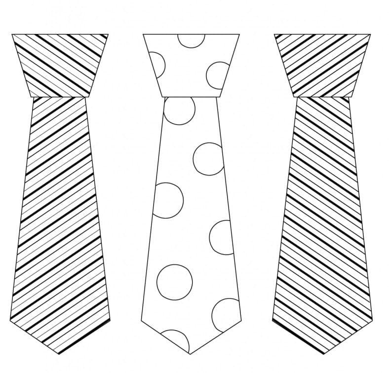 Desenhos de Gravata para Colorir