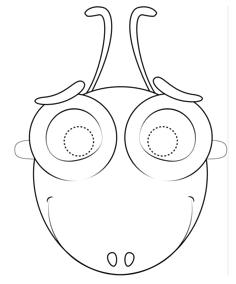 Desenho de Cara de Grilo para Colorir