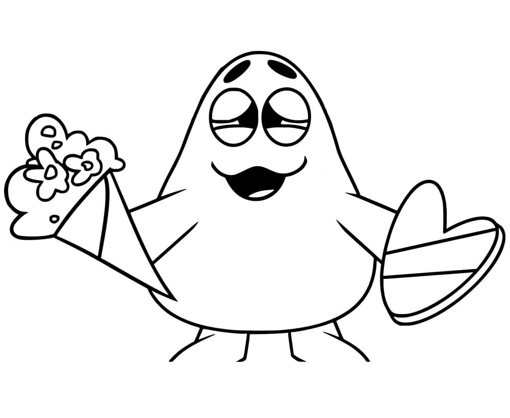 Desenhos de Grimace Adorável para Colorir