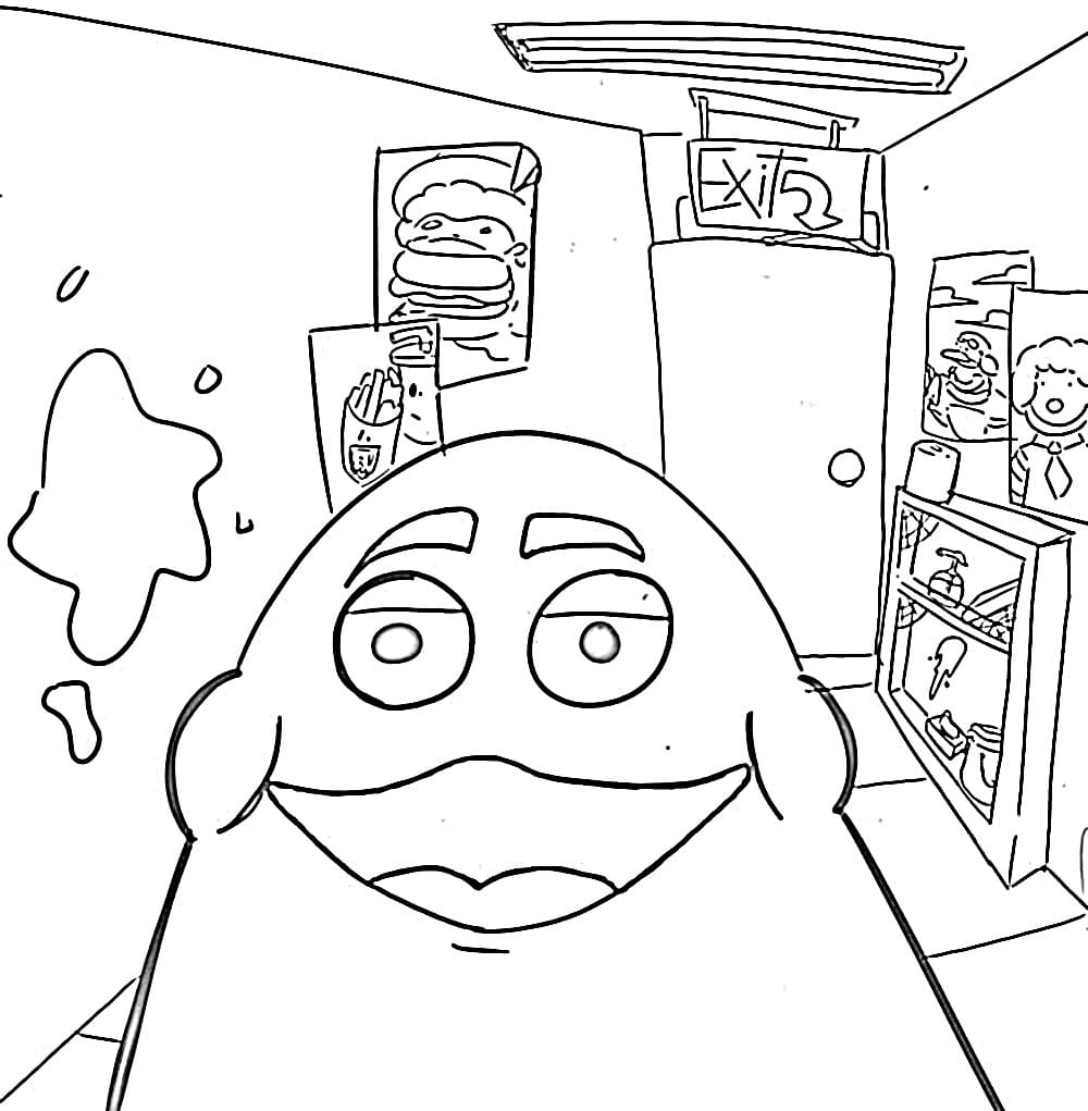 Desenhos de Grimace Engraçado para Colorir