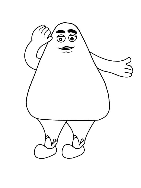 Desenhos de Grimace Fácil para Colorir