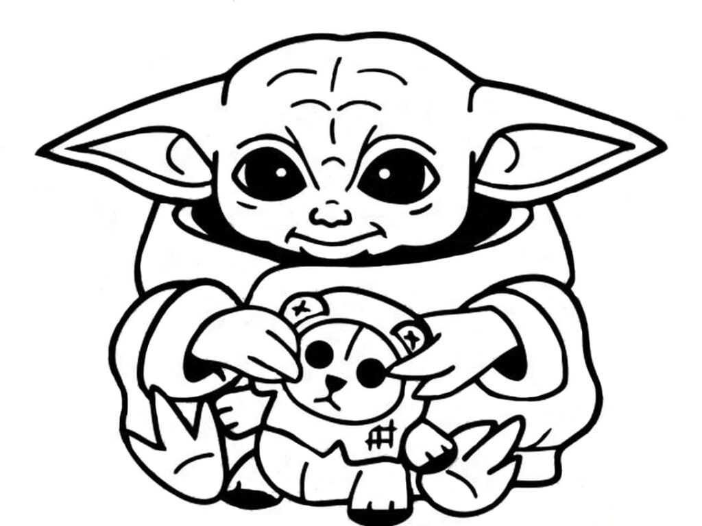 Desenho de Grogu Download para Imprimir e Colorir