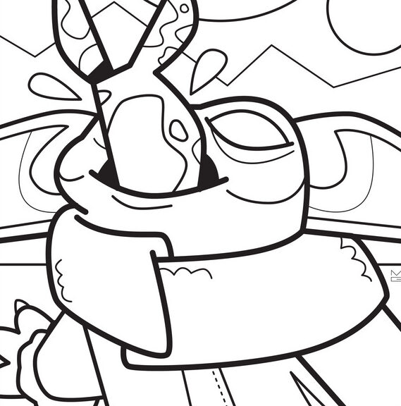 Desenho de Grogu Download Pdf para Colorir