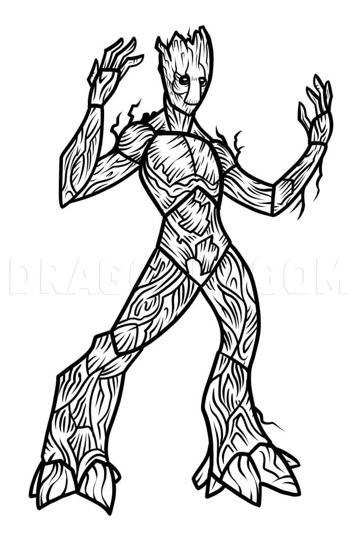 Desenho de Groot Baby para Colorir