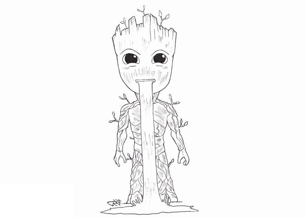 Desenho de Groot Imprimivel Download