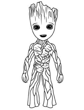 Desenho de Groot Marvel para Colorir