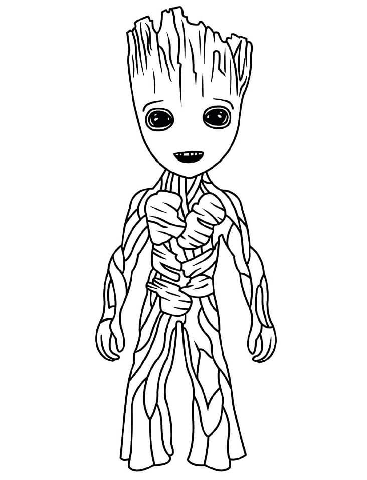 Desenhos de Groot para Colorir