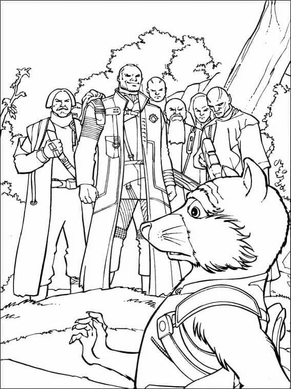 Desenho de Desenho de Guardioes da Galáxia Grátis para Colorir