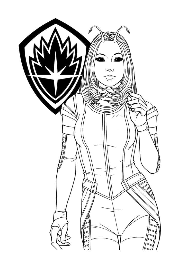 Desenho de Louvá a Deus de Guardioes da Galáxia para Colorir