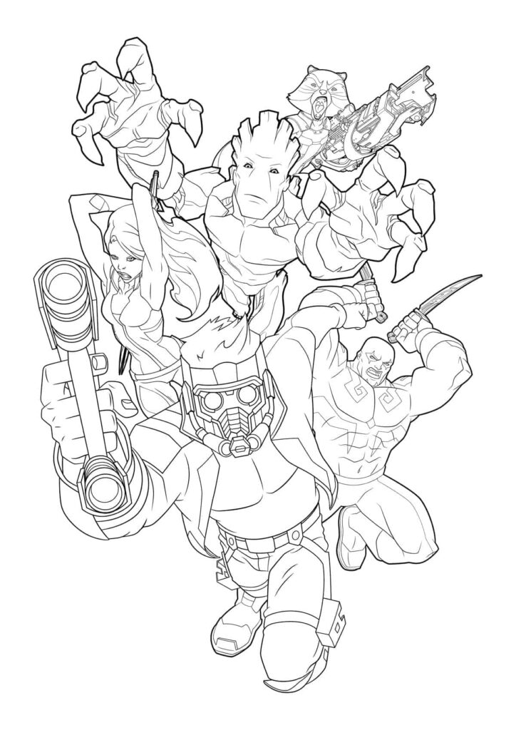 Desenho de Personagens de Guardio Es da Galã Xia para Colorir