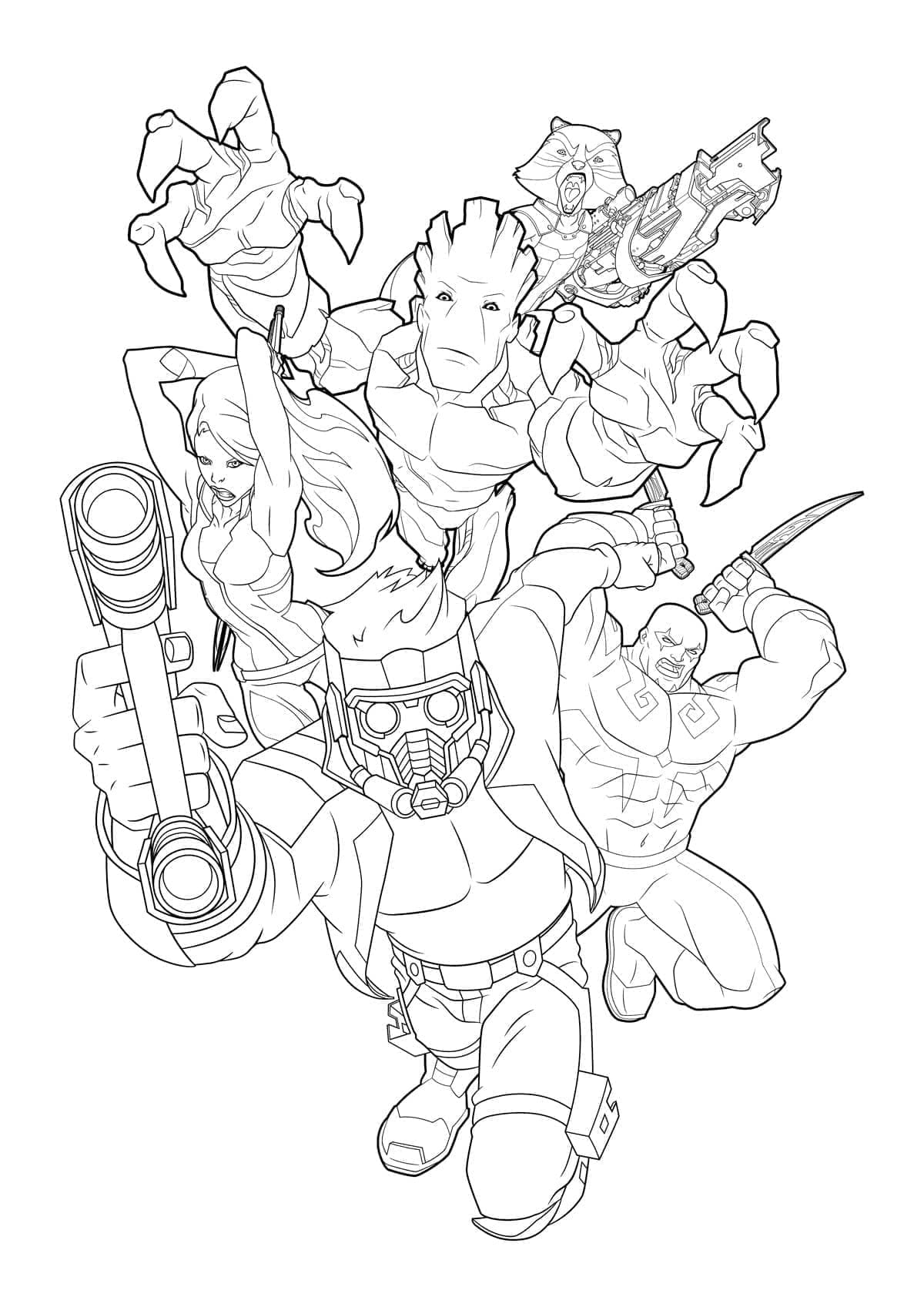 Desenho de Personagens de Guardio Es da Galã Xia para Colorir