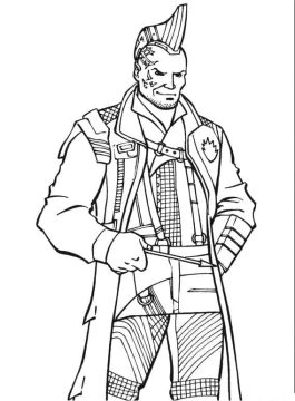 Desenho de Yondu Udonta de Guardioes da galáxia para Colorir