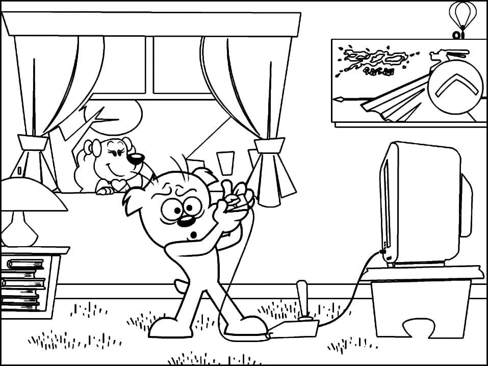Desenho de as Aventuras de Gui e Estopa para Colorir