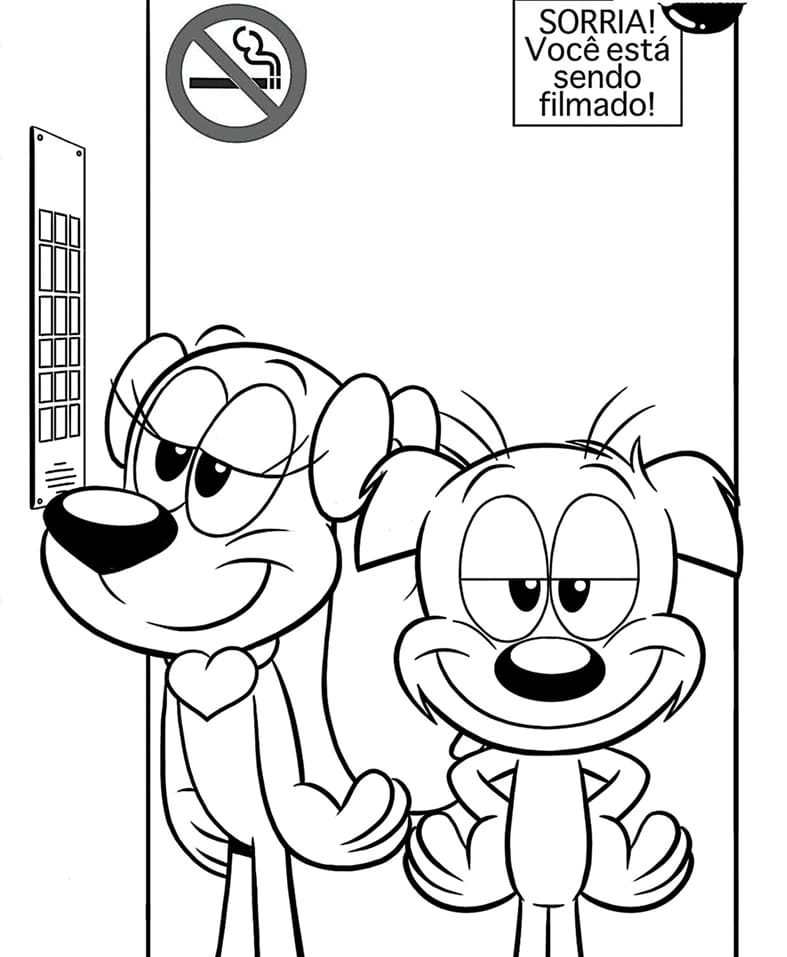 Desenho de Gui e Estopa para Colorir Criativo