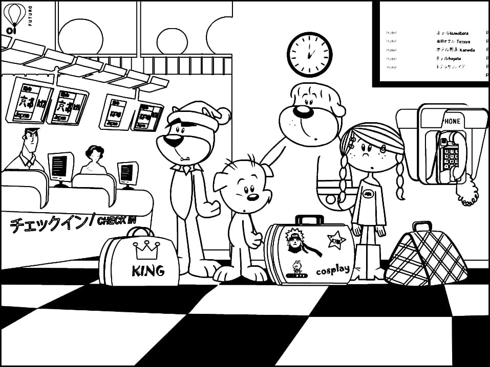 Desenho de Gui e Estopa para Pintar
