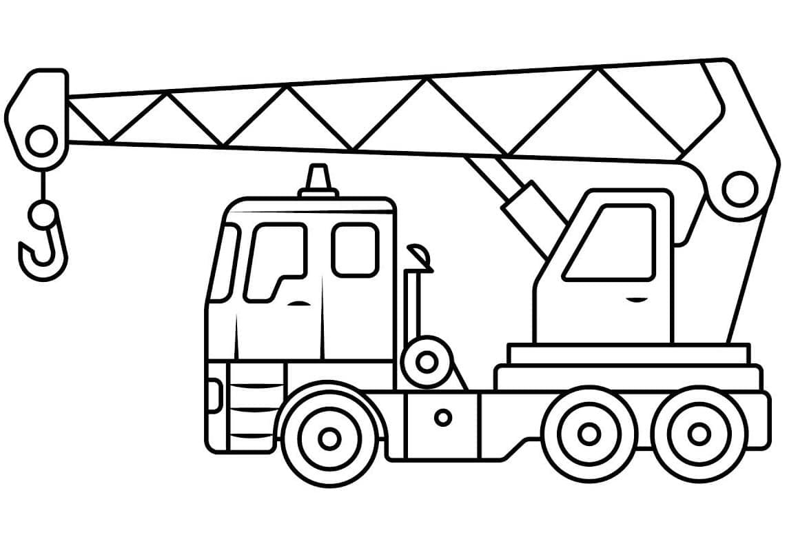 Desenho de Belo Guindaste para Colorir