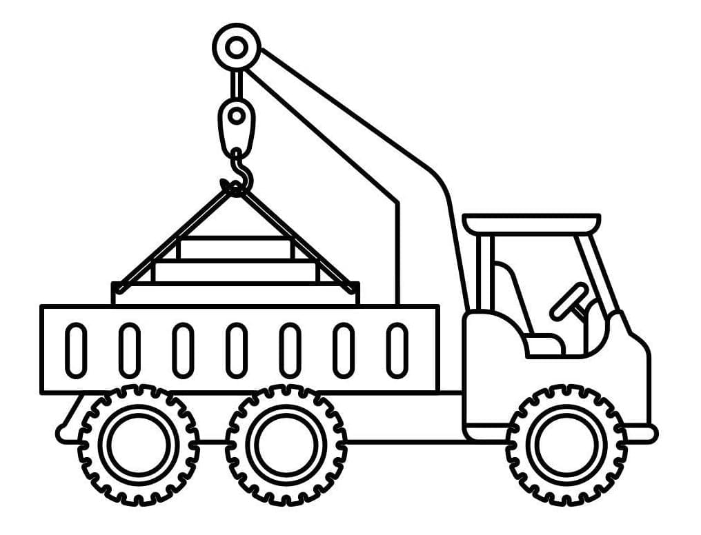 Desenho de Bom Guindaste para Colorir