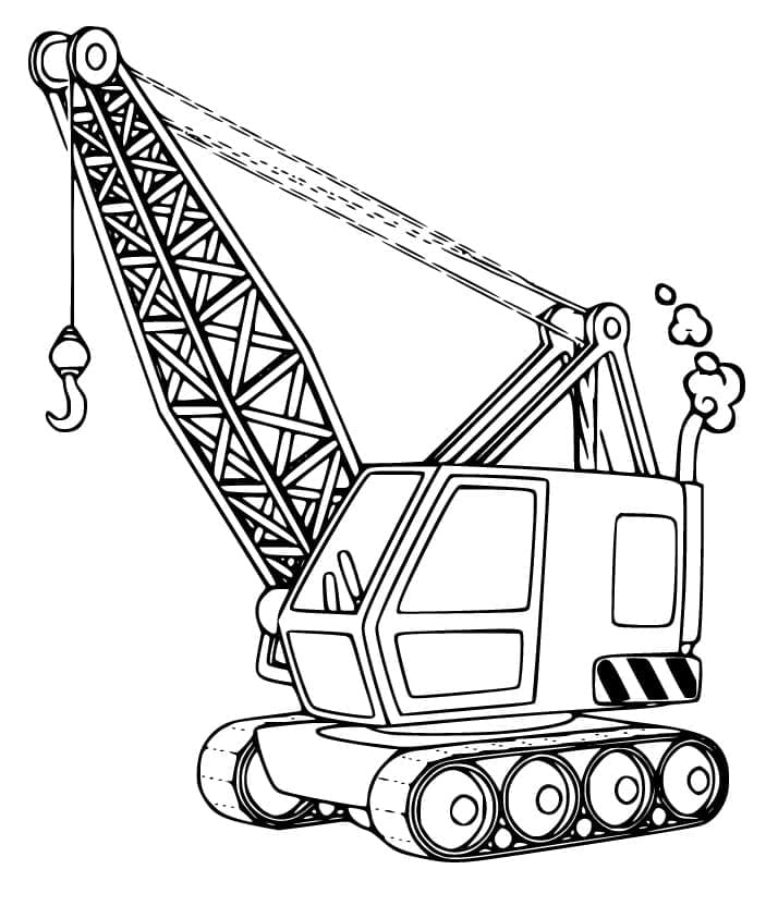 Desenho de Guindaste Grátis para Colorir