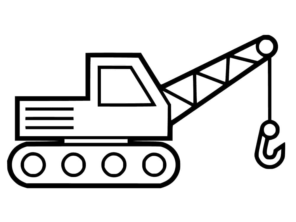 Desenho de Guindaste Simples para Colorir