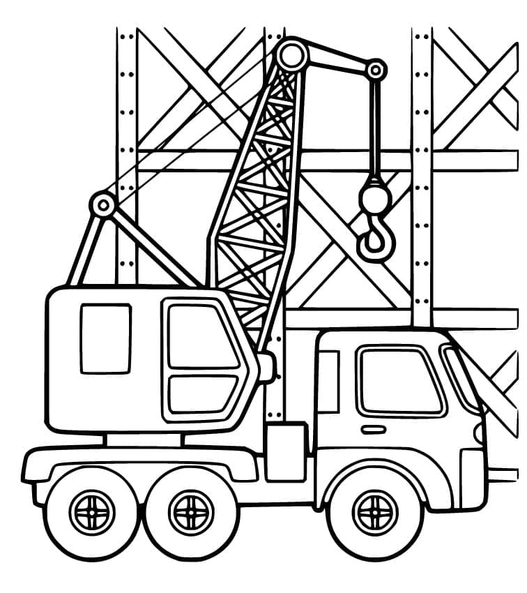 Desenhos de Guindaste para Colorir
