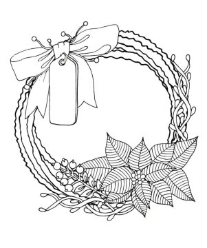 Desenho de Linda Guirlanda de Natal para Colorir