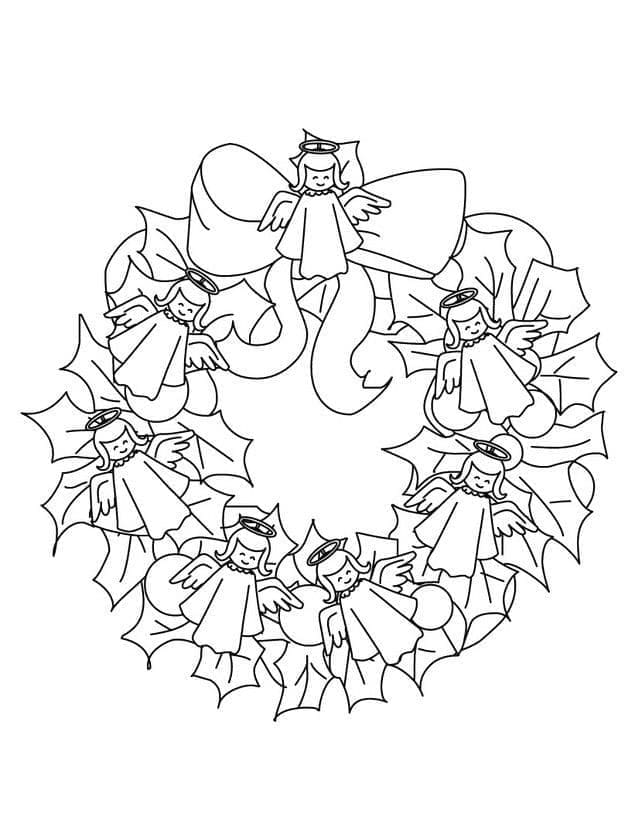 Desenhos de Guirlanda de Natal para Colorir