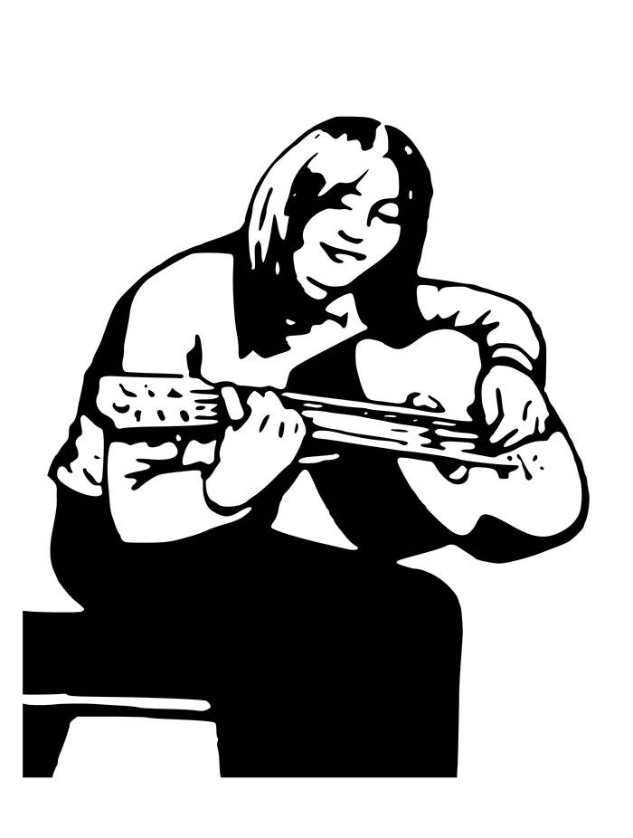 Desenhos de Guitarra para Colorir