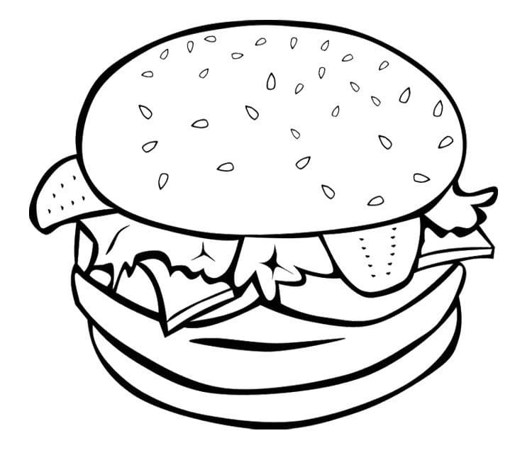 Desenho de Hamburguer Imprimivel Download