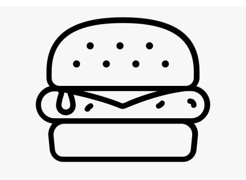 Desenho de Hamburguer Simples para Colorir