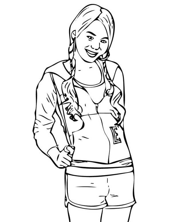 Desenho de Hannah Montana para Pintar Giz de Cera