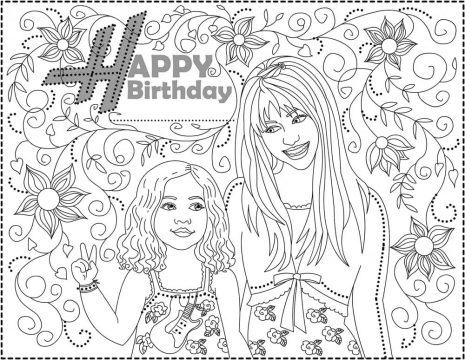 Desenho de Hannah Montana Show para Colorir