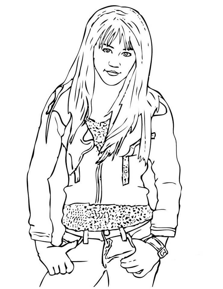 Desenhos de Hannah Montana para Colorir