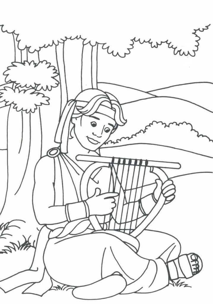 Desenho de Harpa para Baixar Grátis