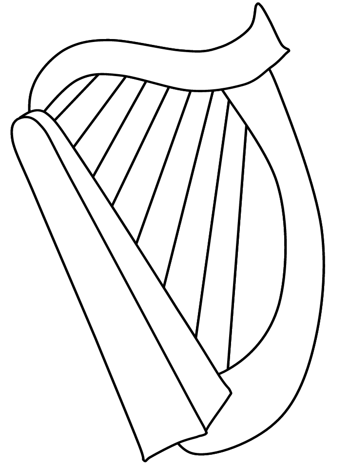 Desenho de Harpa para Colorir Pdf