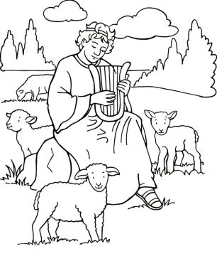 Desenho de Harpa Renascentista para Colorir