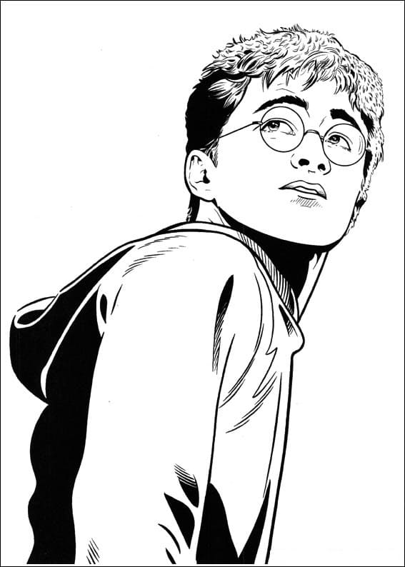 Desenho de Harry Potter e Ron para Colorir