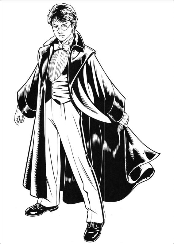 Desenho de Harry Potter e Voldemort para Colorir