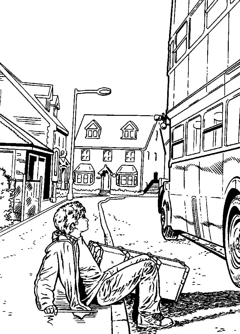 Desenho de Harry Potter Mágico para Colorir