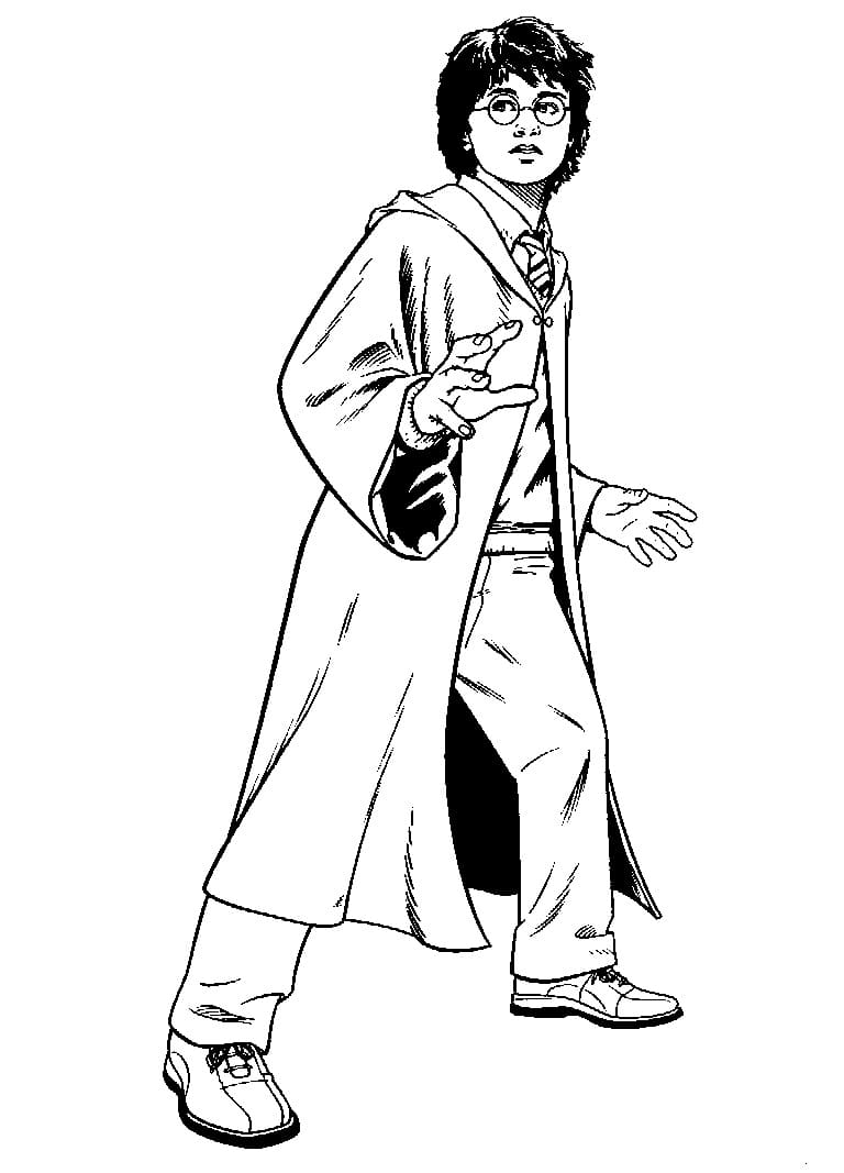 Desenho de Harry Potter para Colorir Grátis